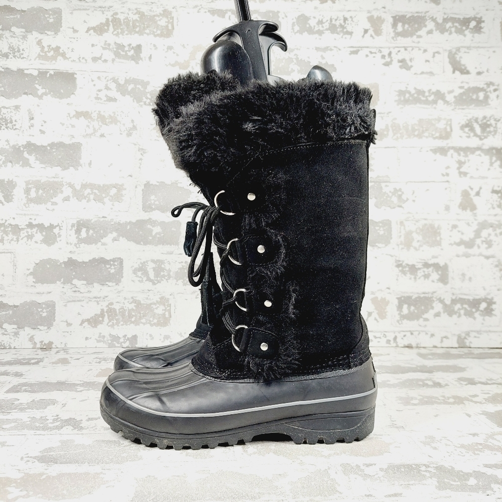 Khombu Black Waterproof Tactical Mountain Walking Snow Knee Boots F401